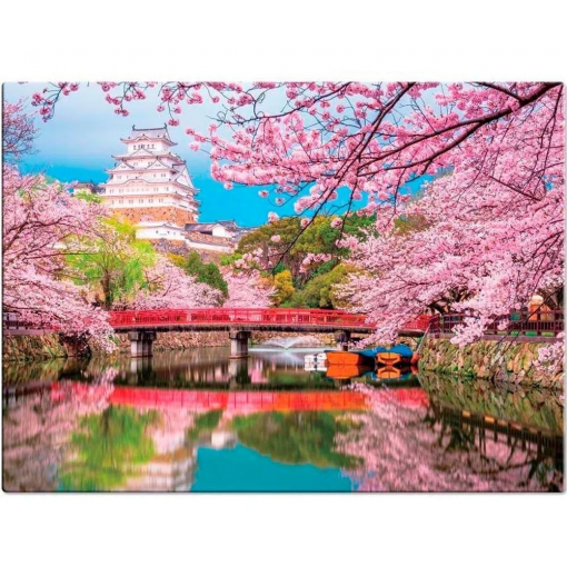 Quebra Cabeça 1000 Peças Flores Cerejeiras De Kyoto Japão