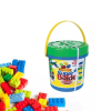 Blocos para Montar com balde 100 Peças para menina R.1100 World Blocks Kids - 2