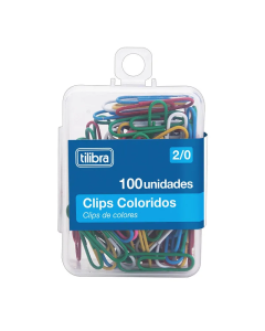 Clips Coloridos 100 unidades - Tilibra