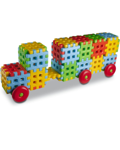 Brinquedo Didático Caminhão Baú Parking 49 Peças R.328 Cometa