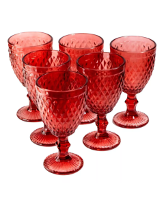 Jogo 6 Taças Vermelho Verre 320ml  R.6474 - Mimo Style