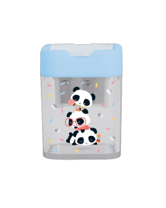 O Apontador 2 Furos com Depósito Panda é produzido com material durável, lâmina em aço carbono resistente e possui depósito com boa capacidade. Ideal para o dia a dia na escola, auxiliando o aluno nas atividades de escrever, desenhar e colorir.