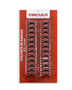 Cartela 24 Peças Colchete de Gancho N.1 T.1,2mm R.400874 – Circulo