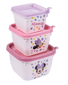 Conjunto de Potes 3 peças Conect Minnie Baby R.7745 - Plasútil